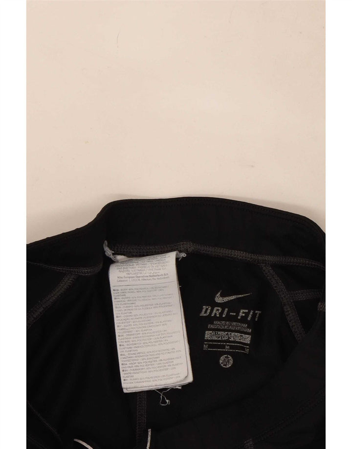 Nike Womens Dri Fit Leggings UK 12 Medium Black Polyester