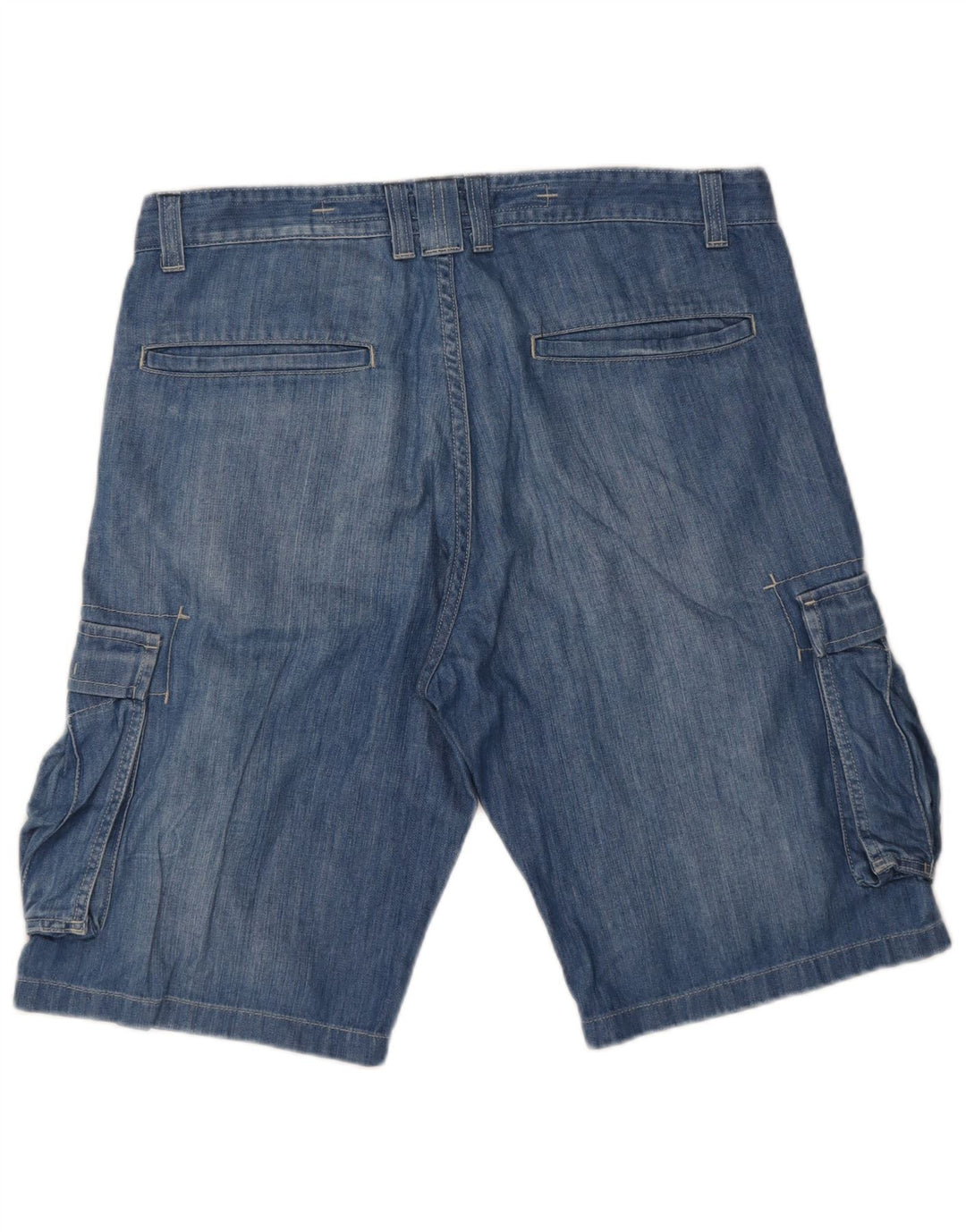 Lee Mens Bermuda Cargo Shorts W34 Large Blue Cotton