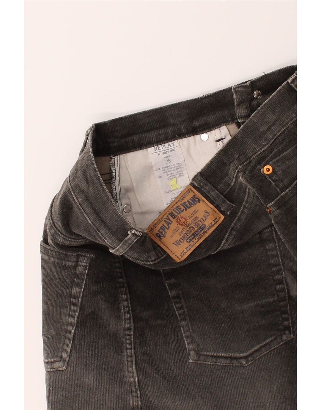 REPLAY Womens Denim Skirt W28 Medium Grey Cotton Vintage Replay and Second-Hand Replay from Messina Hembry 