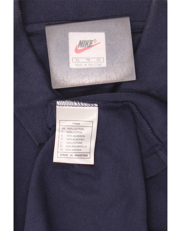 Nike Mens Polo Shirt XL Navy Blue Cotton