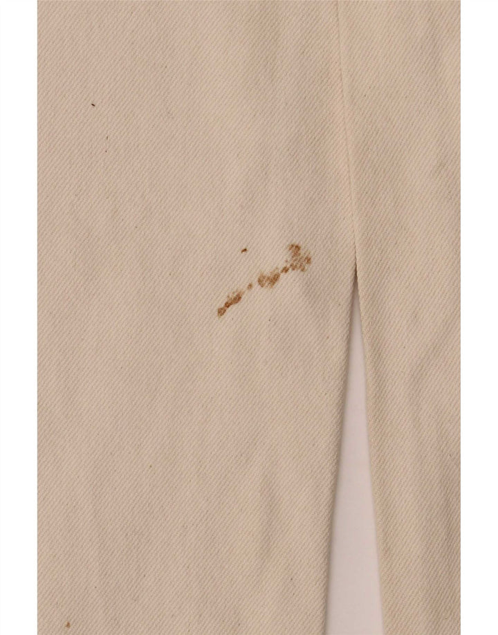 Wampum Mens Straight Jeans IT 48 Medium W30 L32 Off White Cotton