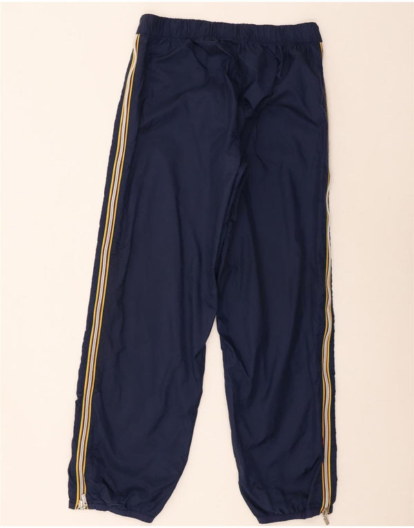 K-Way Womens Joggers Waterproof Trousers UK 14 Medium Navy Blue Striped