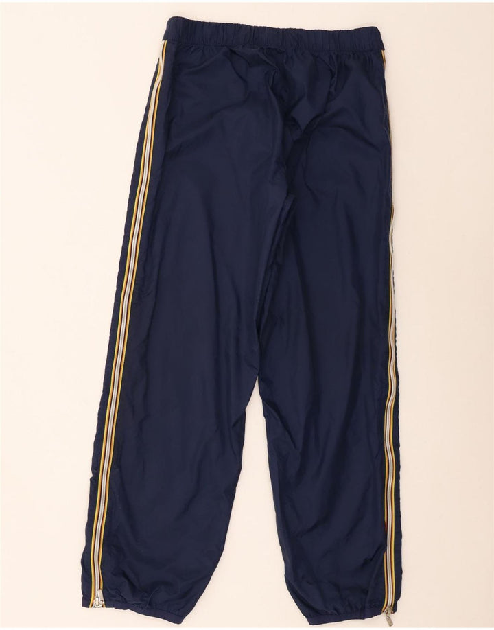 K-Way Womens Joggers Waterproof Trousers UK 14 Medium Navy Blue Striped