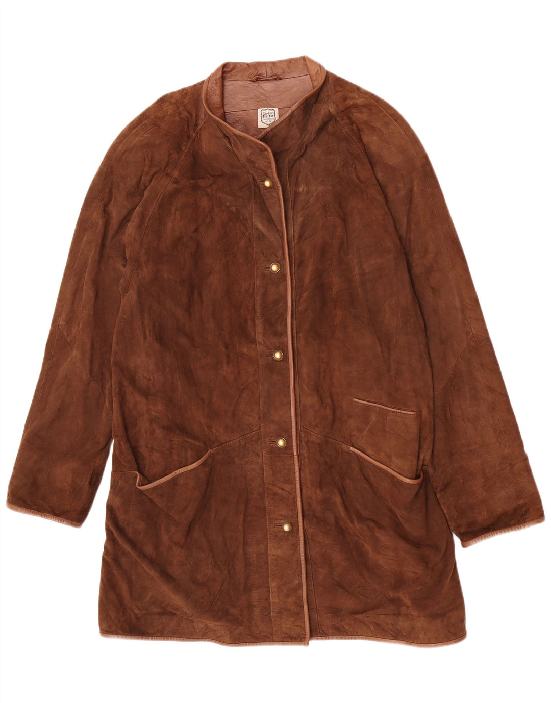 Leder Herbst Womens Leather Jacket UK 18 XL Brown Classic