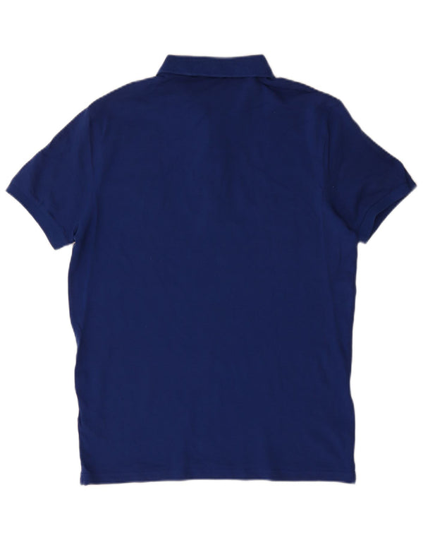 Hugo Boss Mens Slim Fit Polo Shirt Medium Blue Cotton