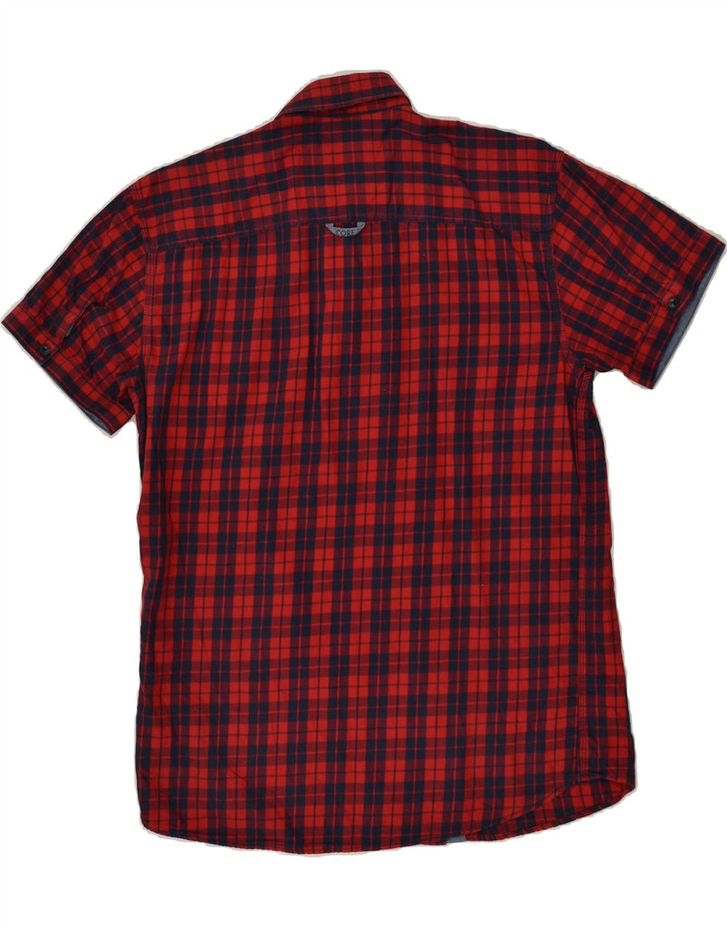 JACK & JONES Mens Short Sleeve Shirt Large Red Check Cotton | Vintage Jack & Jones | Thrift | Second-Hand Jack & Jones | Used Clothing | Messina Hembry 