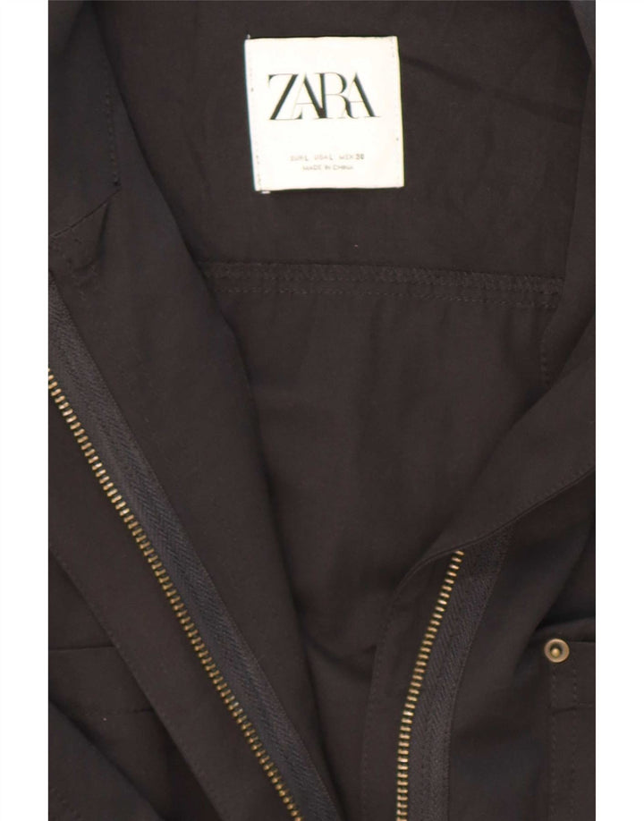 Zara Womens Long Sleeve Jumpsuit UK 16 Large Black