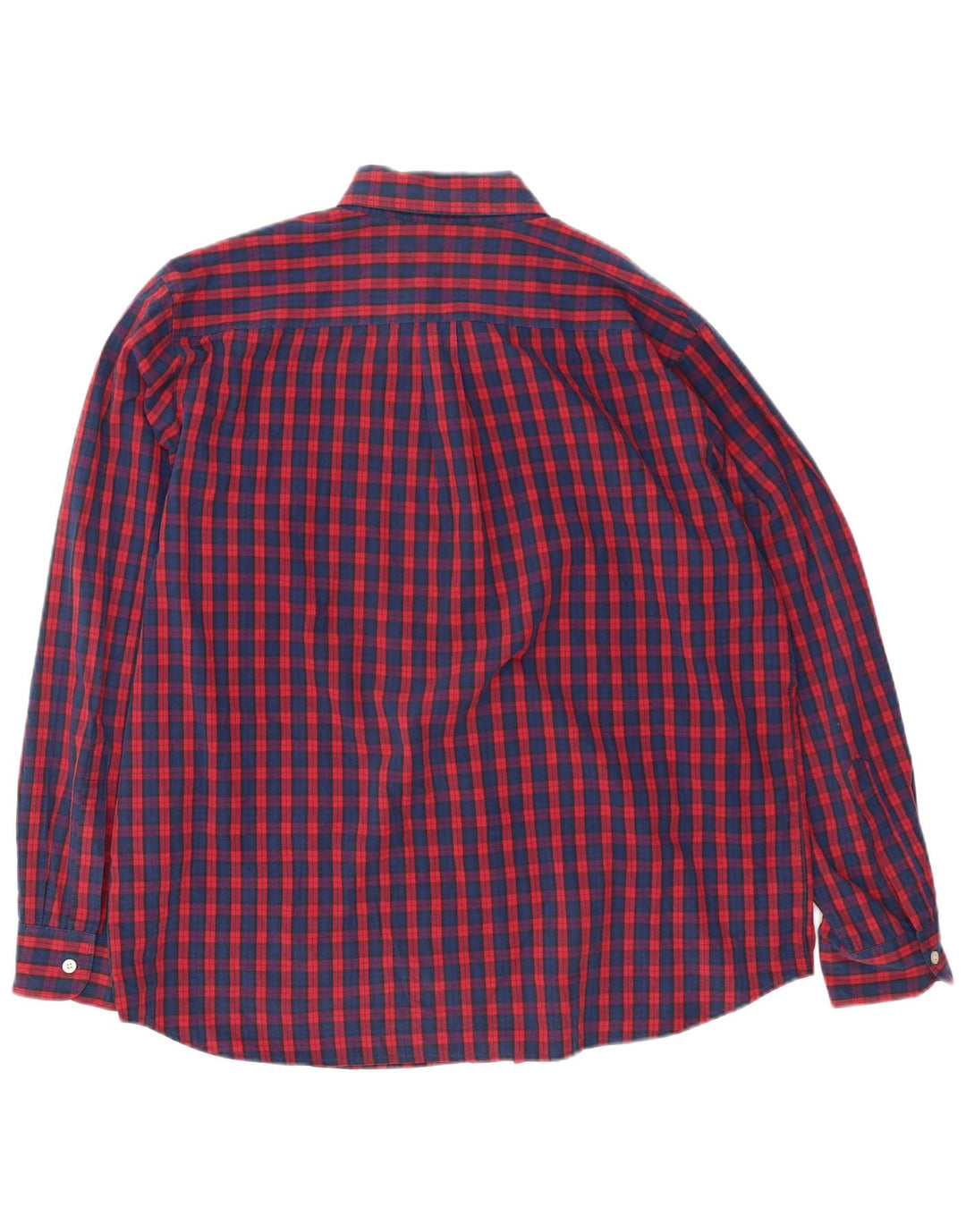 Dockers Mens Standard Fit Shirt XL Red Check Cotton
