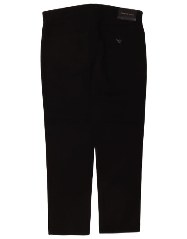 Emporio Armani Womens Graphic Slim Jeans W29 L28 Black Cotton
