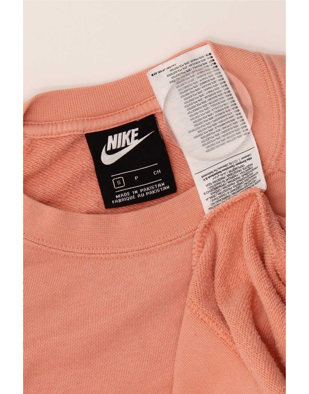 Nike Womens Oversized Sweatshirt Jumper UK 10 Small Pink Cotton