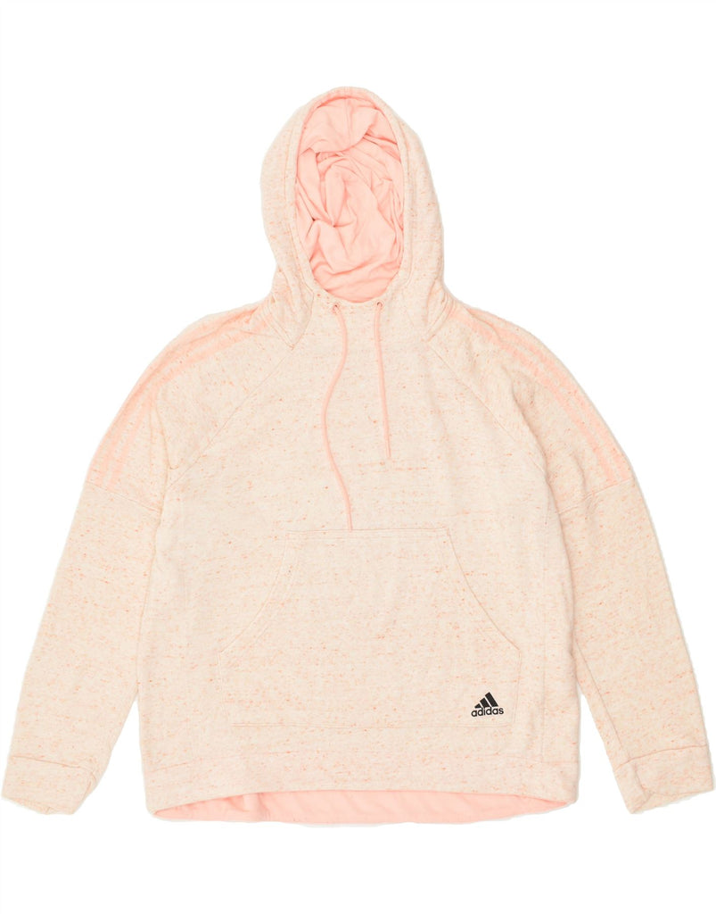 ADIDAS Womens Hoodie Jumper UK 20/22 XL Pink Cotton | Vintage Adidas | Thrift | Second-Hand Adidas | Used Clothing | Messina Hembry 