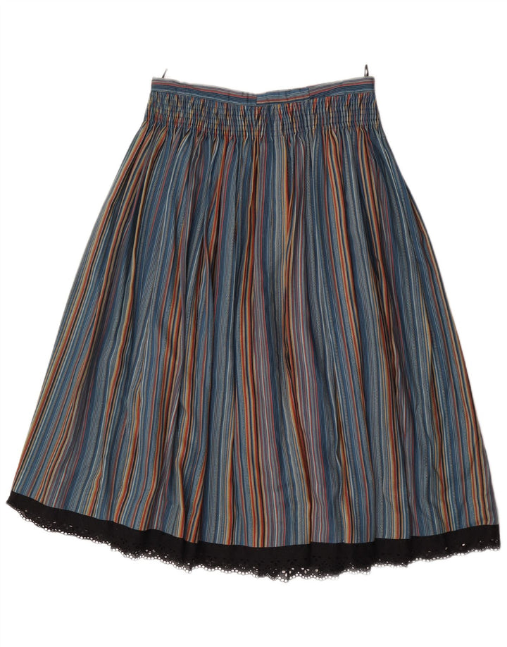 Vintage Womens High Waist Flared Skirt  W27 Small Multicoloured Striped