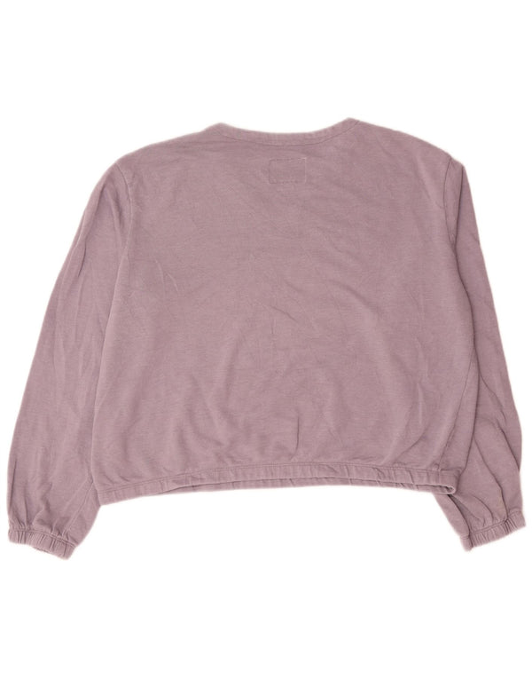 Champion Womens Oversized Sweatshirt Jumper UK 18 XL Purple Cotton