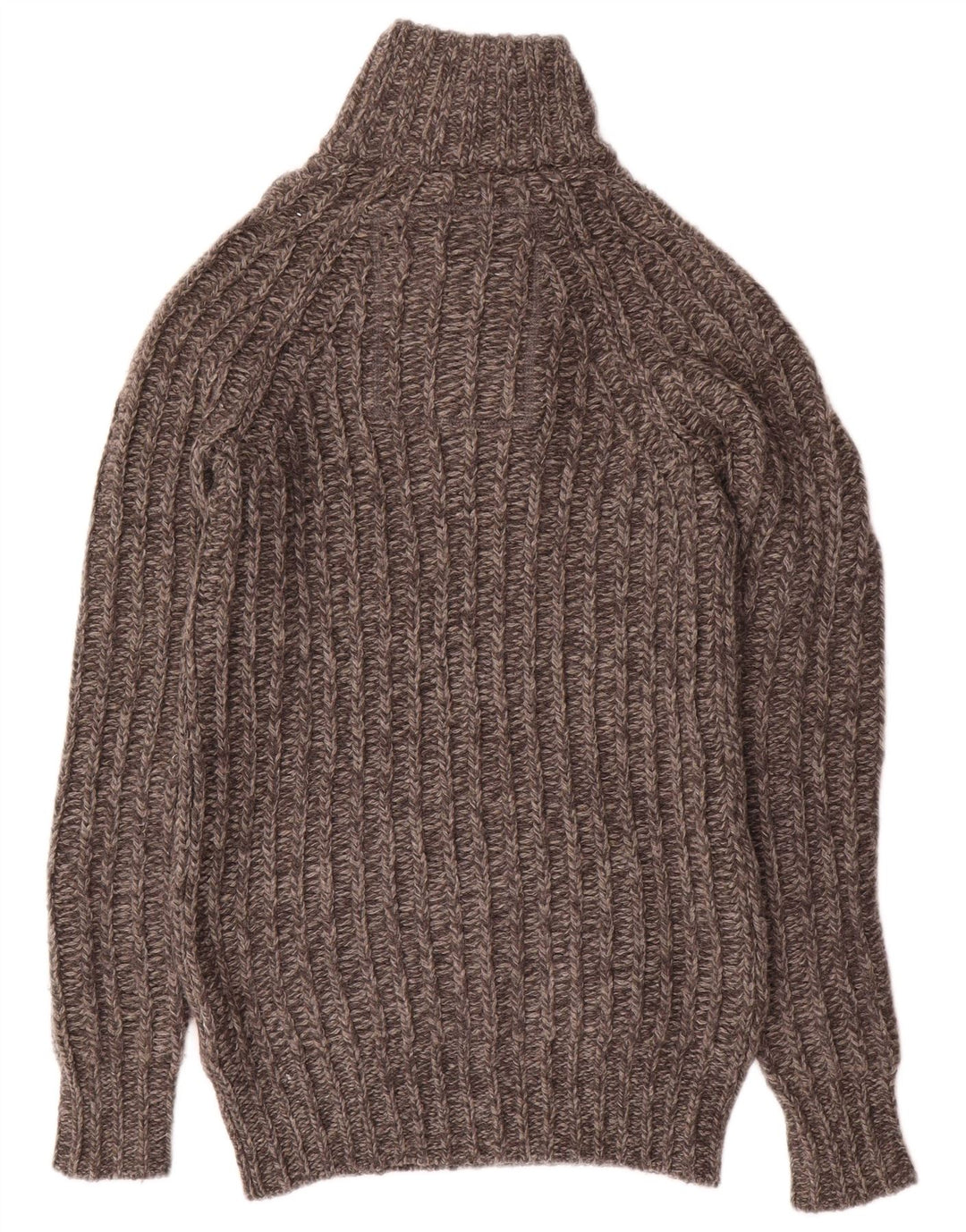 Superdry Mens Button Neck Jumper Sweater Small Grey Wool
