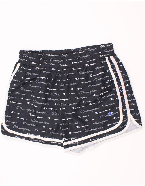 Champion Girls Graphic Sport Shorts 13-14 Years XL Black Polyester