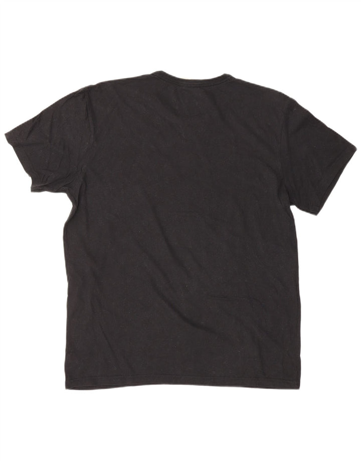 CALVIN KLEIN Mens Graphic T-Shirt Top Medium Black Cotton