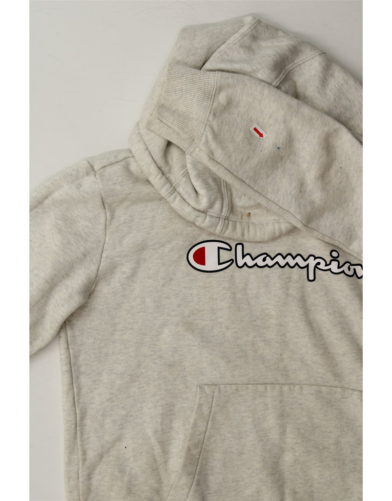 CHAMPION Boys Graphic Hoodie Jumper 12-13 Years XS Grey Cotton Vintage Champion and Second-Hand Champion from Messina Hembry 