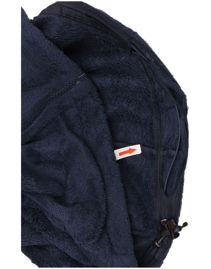The North Face Womens Fleece Jacket UK 18 XL Navy Blue Polyester