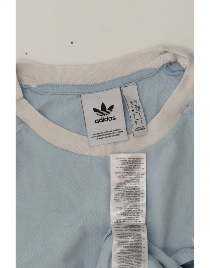 Adidas Mens T-Shirt Top Small Blue Cotton
