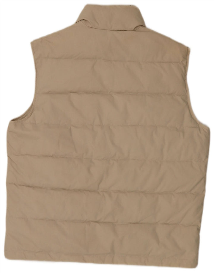 Sergio Tacchini Mens Padded Gilet UK 42 XL Beige Polyester