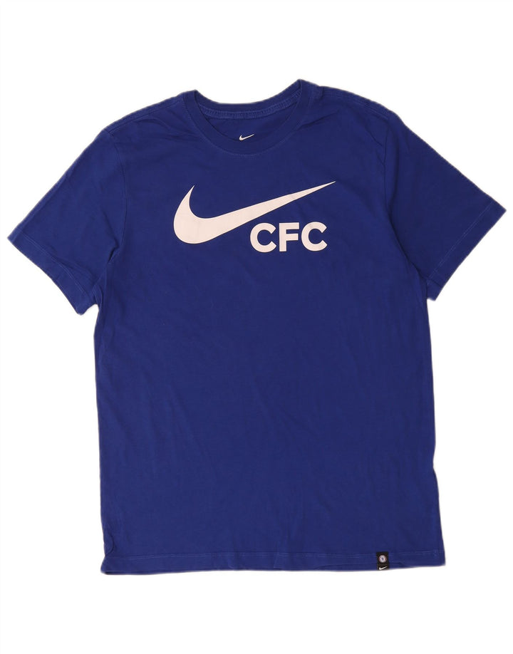Nike Mens Graphic T-Shirt Top Medium Blue Cotton