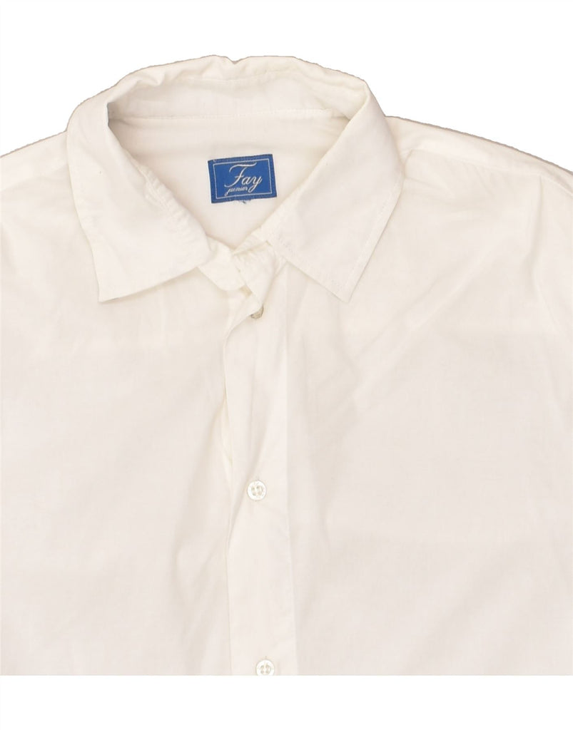 FAY Mens Shirt Medium White | Vintage Fay | Thrift | Second-Hand Fay | Used Clothing | Messina Hembry 