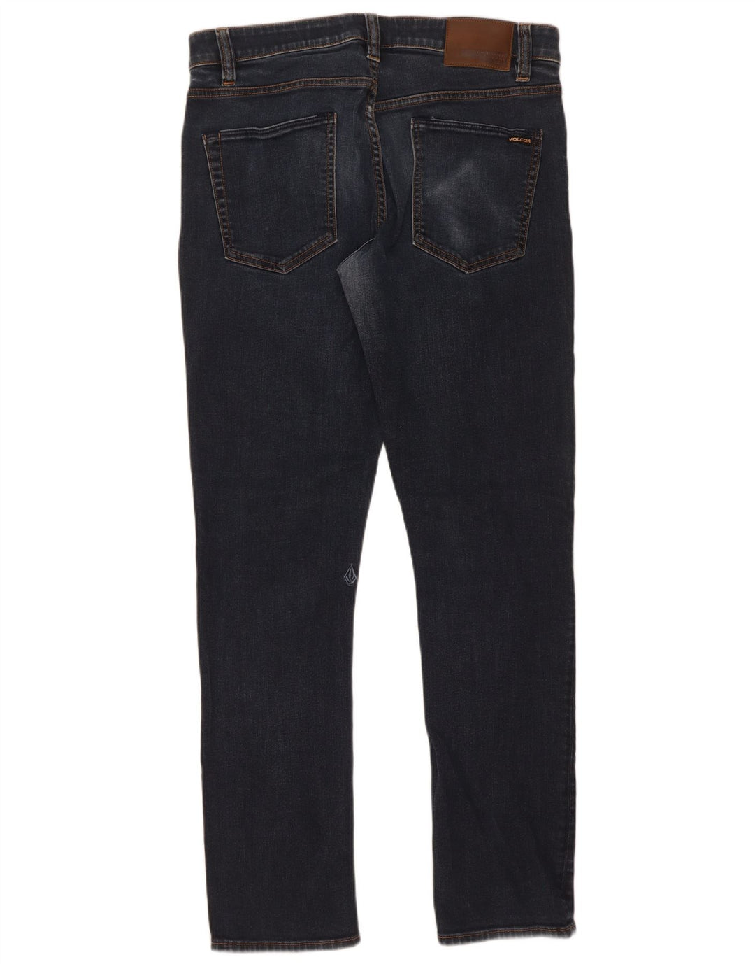 Volcom Mens Vorta Slim Straight Jeans W32 L31 Navy Blue Cotton