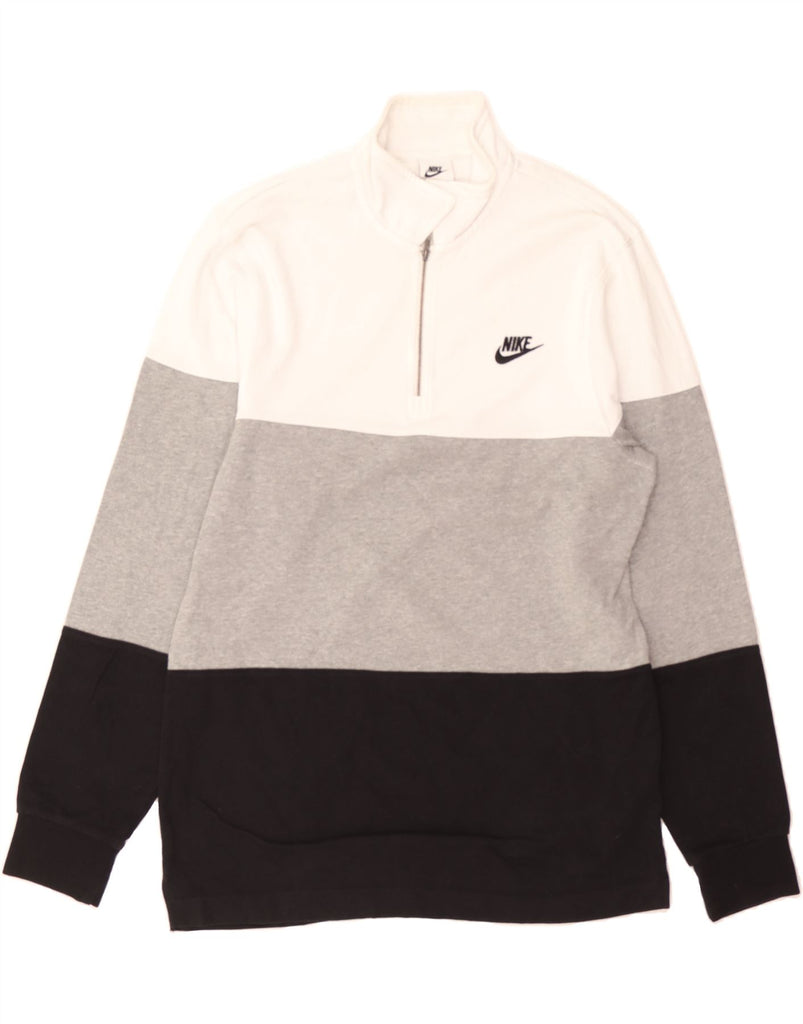 NIKE Mens Long Sleeve Polo Shirt XS Multicoloured Striped Cotton Vintage Nike and Second-Hand Nike from Messina Hembry 