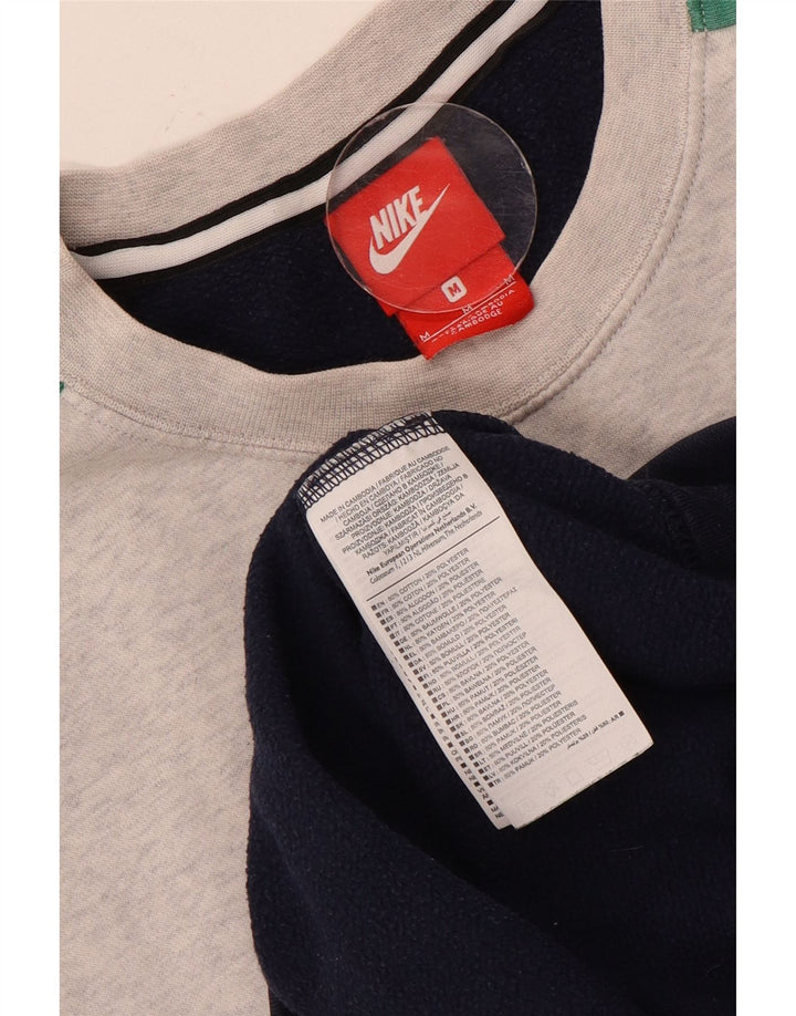 Nike Mens Graphic Sweatshirt Jumper Medium Multicoloured Colourblock Cotton