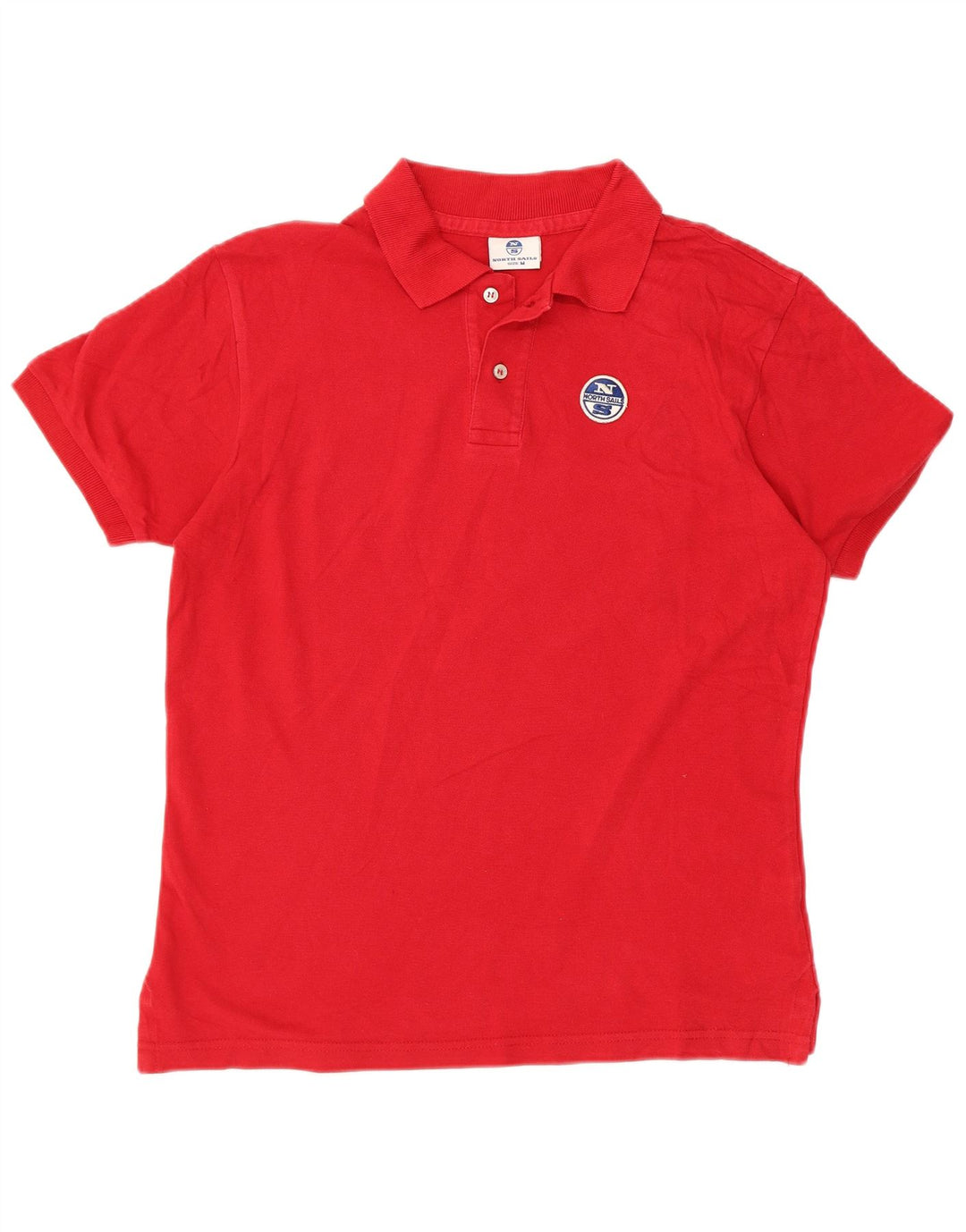 North Sails Mens Polo Shirt Medium Red Cotton