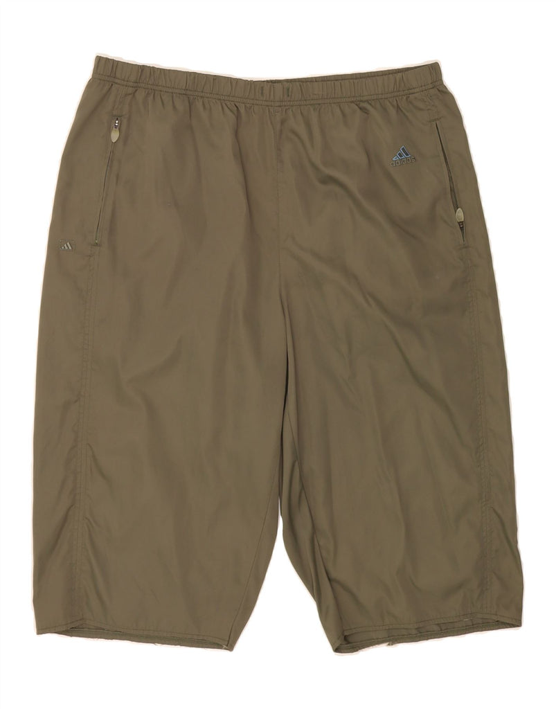 ADIDAS Womens Sport Shorts UK 20 2XL W40  Khaki Polyamide Vintage Adidas and Second-Hand Adidas from Messina Hembry 