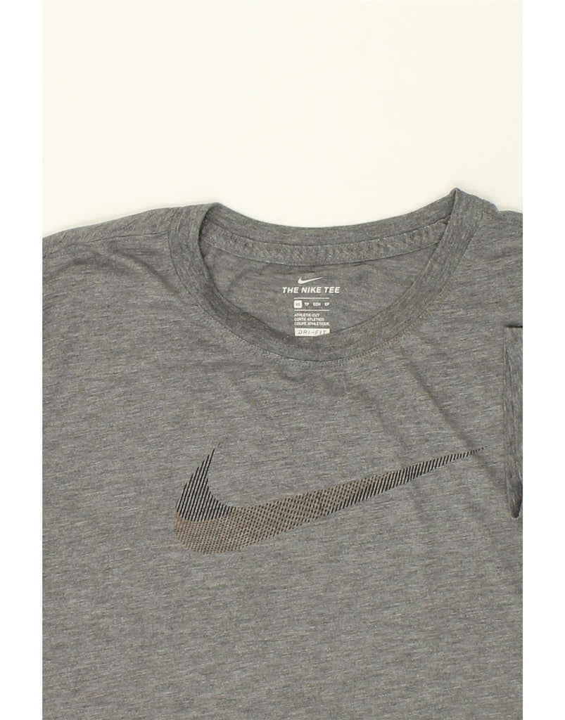 NIKE Mens Dri Fit Graphic T-Shirt Top XS Grey Flecked | Vintage Nike | Thrift | Second-Hand Nike | Used Clothing | Messina Hembry 