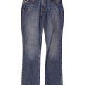 Levi's Womens 595 Straight Jeans W31 L34 Blue Cotton