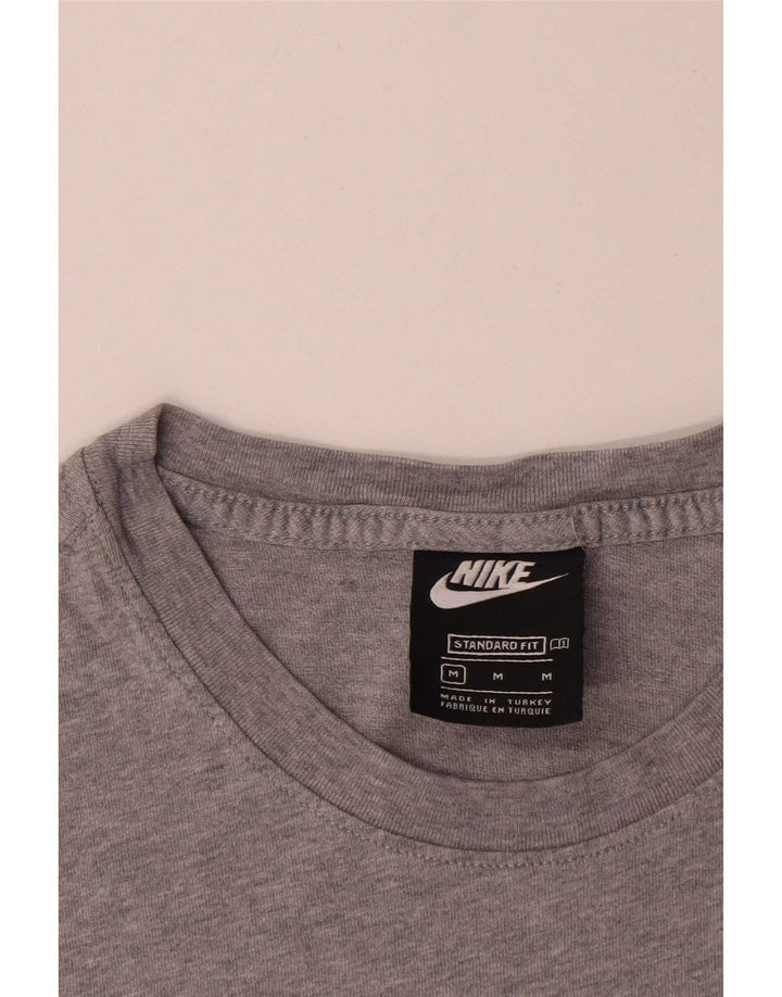 Nike Mens Standard Fit T-Shirt Top Medium Grey Colourblock Cotton