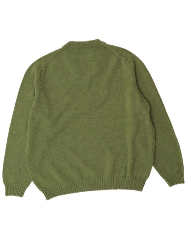 PIERRE CARDIN Womens Oversized V-Neck Jumper Sweater UK 16 Large Khaki