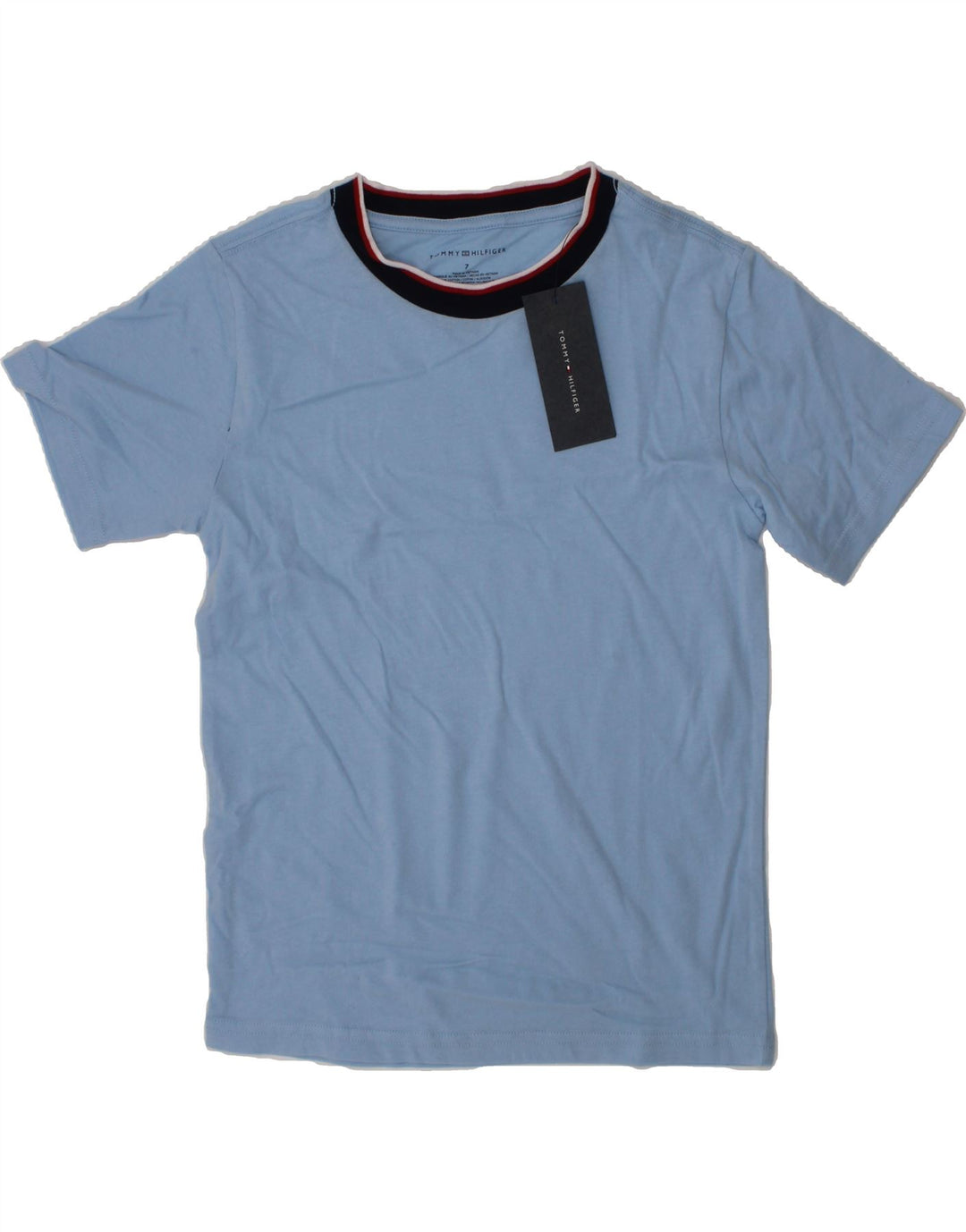 TOMMY HILFIGER Boys T-Shirt Top 6-7 Years Blue Cotton Vintage Tommy Hilfiger and Second-Hand Tommy Hilfiger from Messina Hembry 