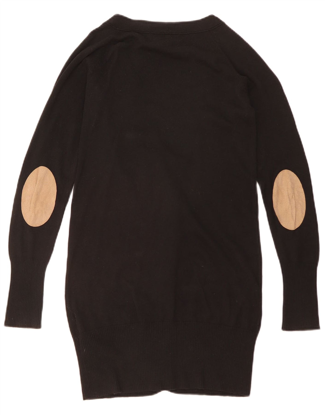 ZARA Womens Longline Cardigan Sweater UK 10 Small Black