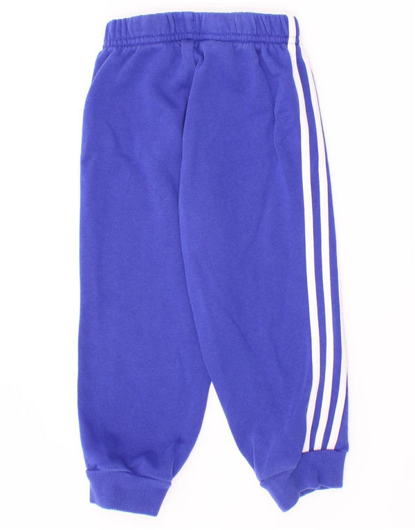 Adidas Baby Boys Joggers Tracksuit Trousers 18-24 Months Blue Cotton