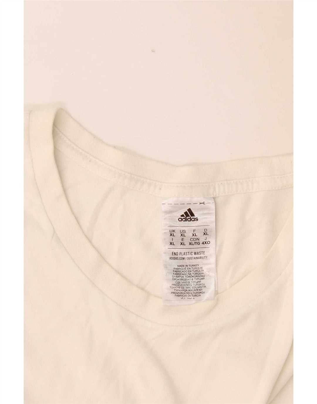 Adidas Mens Graphic T-Shirt Top XL White Cotton