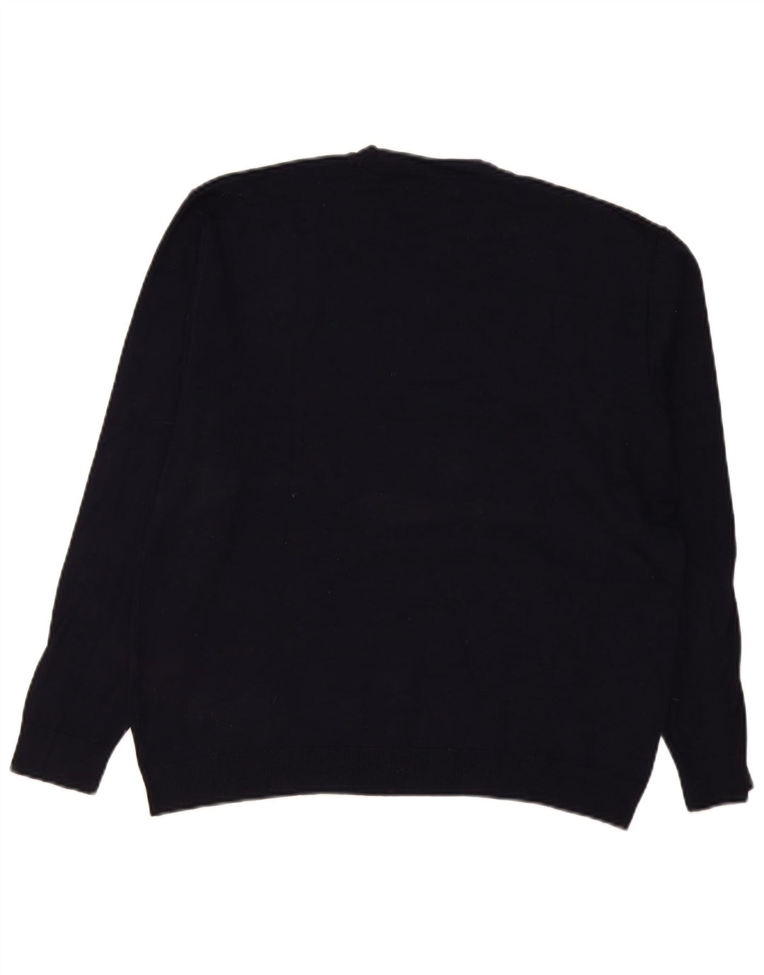 Zara Mens Crew Neck Jumper Sweater Medium Navy Blue Viscose