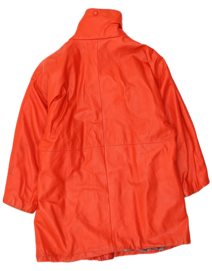 Igi & Igi Womens Leather Coat IT 42 Medium Red