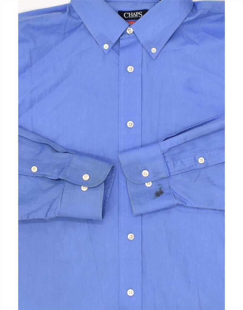 CHAPS Mens Regular Fit Shirt Size 17 17 1/2 XL Blue Cotton | Vintage Chaps | Thrift | Second-Hand Chaps | Used Clothing | Messina Hembry 