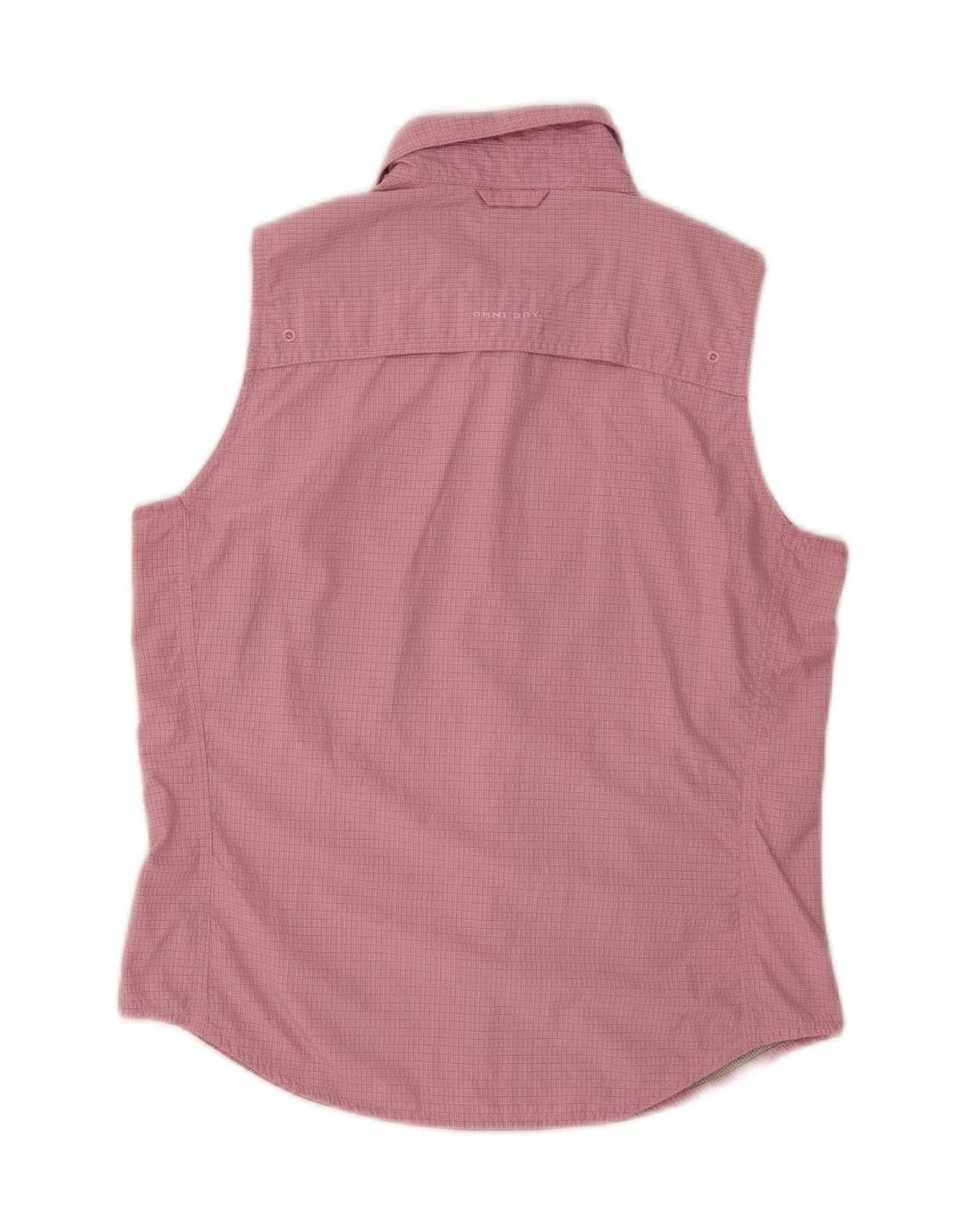 Columbia Womens Sleeveless Shirt UK 10 Small Pink Check Polyester