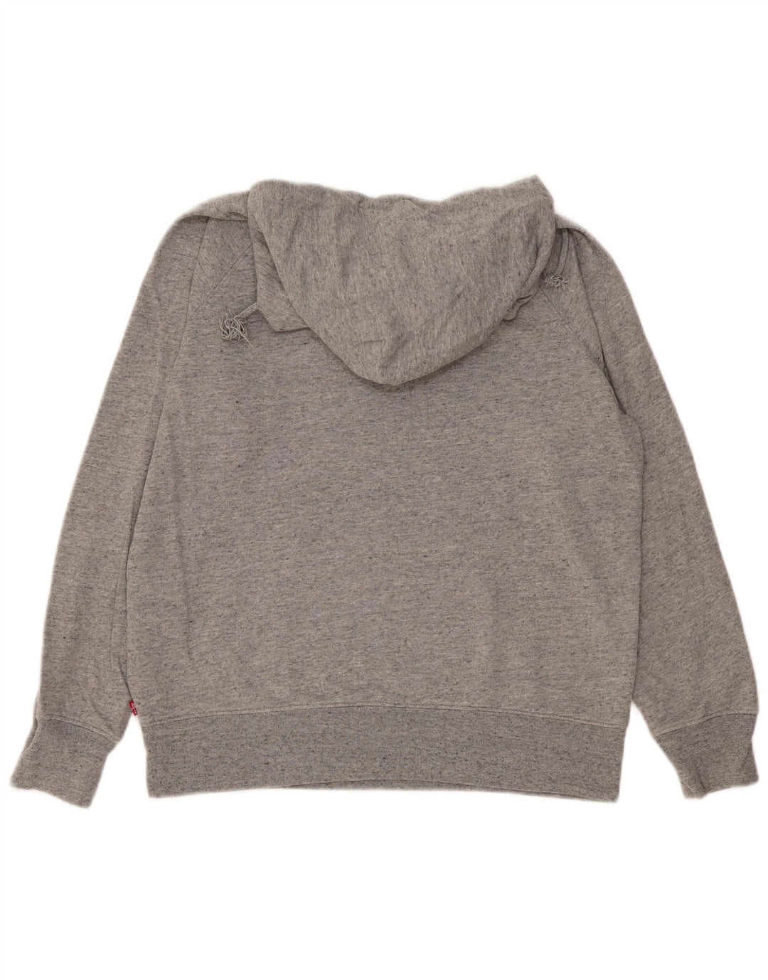 Levi's Mens Graphic Hoodie Jumper Small Grey Flecked Cotton