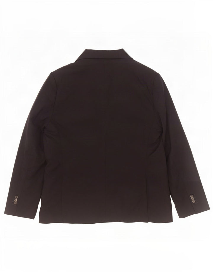 Massimo Dutti Mens 2 Button Blazer Jacket EU 56 XL Black Wool