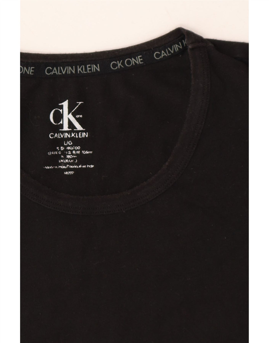 CALVIN KLEIN Mens T-Shirt Top Large Black Cotton Vintage Calvin Klein and Second-Hand Calvin Klein from Messina Hembry 