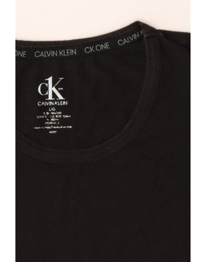 CALVIN KLEIN Mens T-Shirt Top Large Black Cotton Vintage Calvin Klein and Second-Hand Calvin Klein from Messina Hembry 