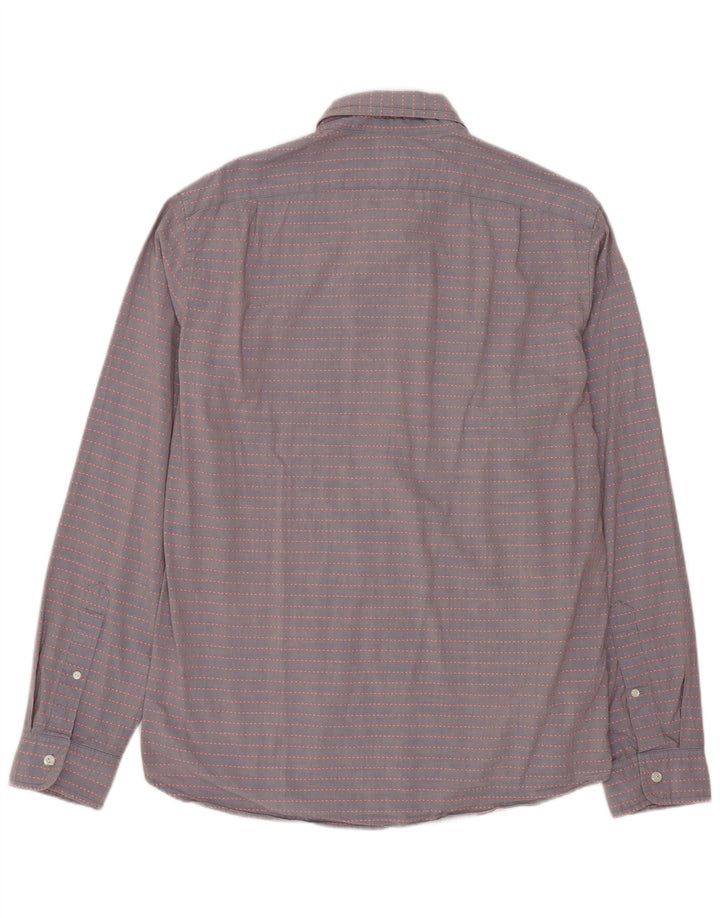 J. CREW Mens Slim Fit Shirt Medium Grey Striped Cotton