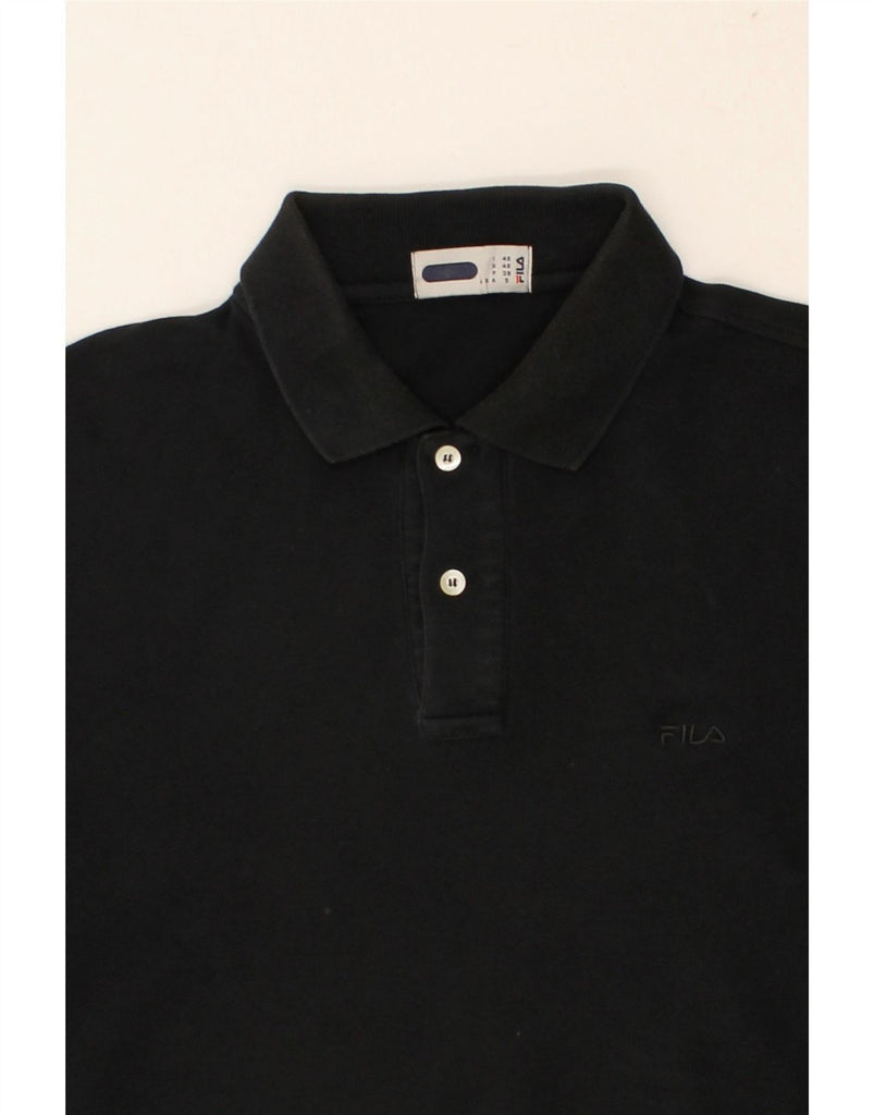 FILA Mens Polo Shirt Small Black Cotton Vintage Fila and Second-Hand Fila from Messina Hembry 