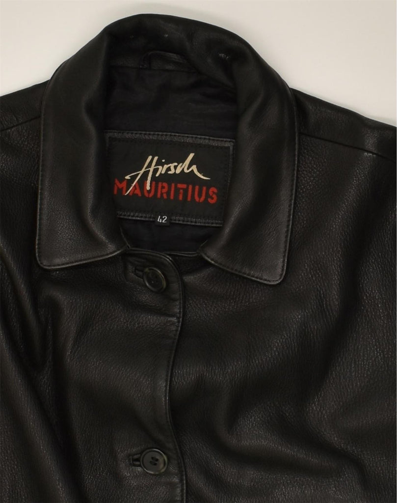 MAURITIUS Womens Faux Leather Overcoat IT 42 Medium Brown Polyester | Vintage Mauritius | Thrift | Second-Hand Mauritius | Used Clothing | Messina Hembry 